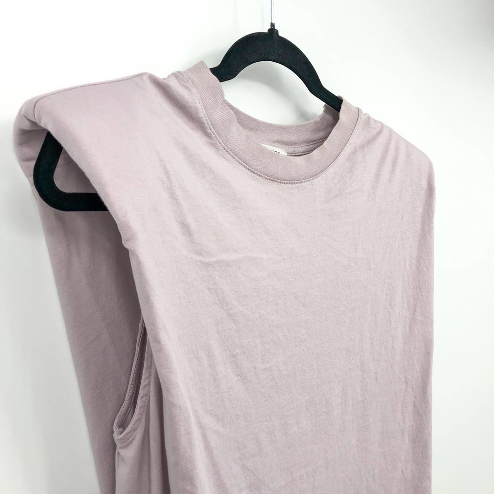 Babaton Aritzia Lilac Fog Shoulder Pad Pull-Over Lightweight Tank Top Small - Picture 4 of 7